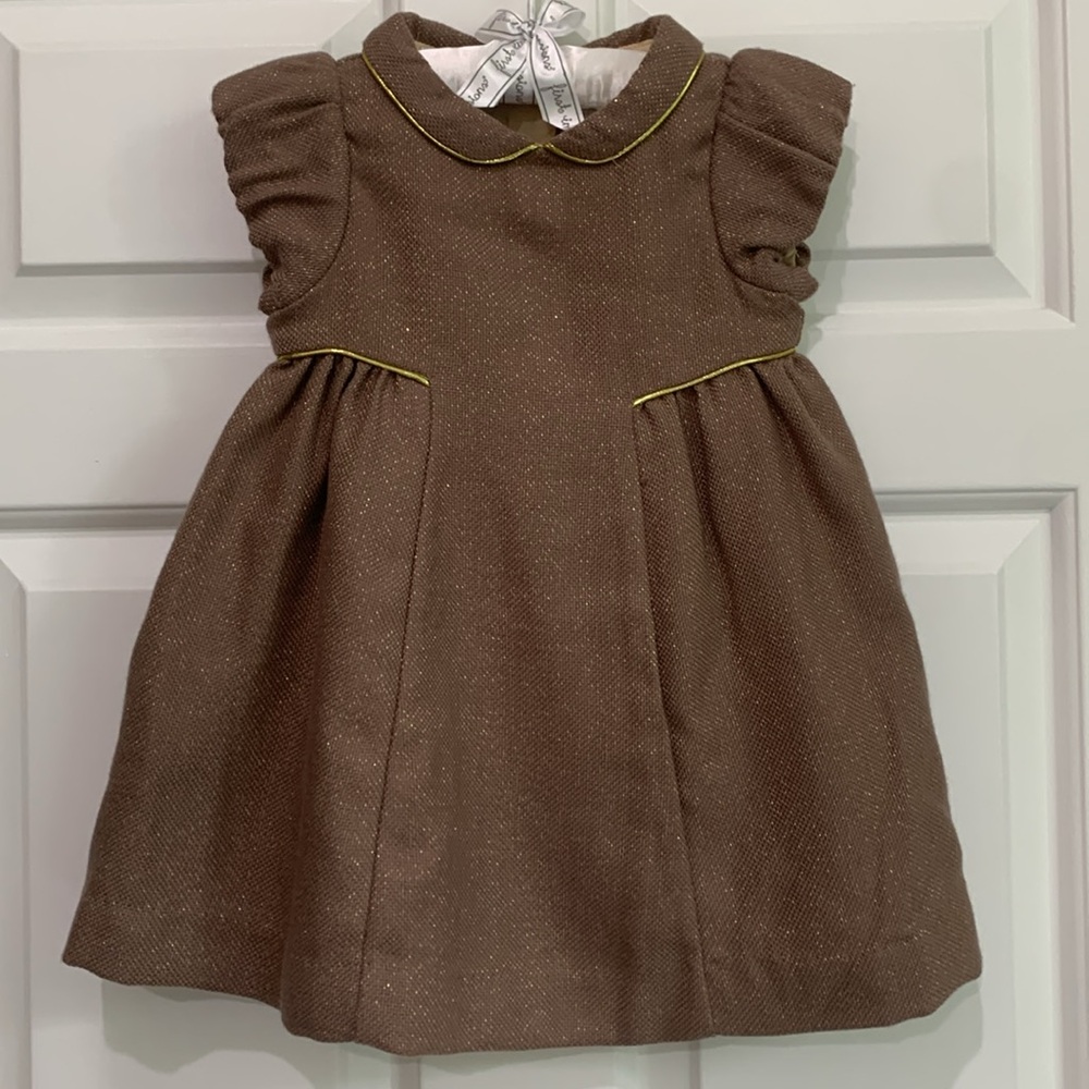 NWT Charming Brown Kids Dress 2pc Set - 12mo